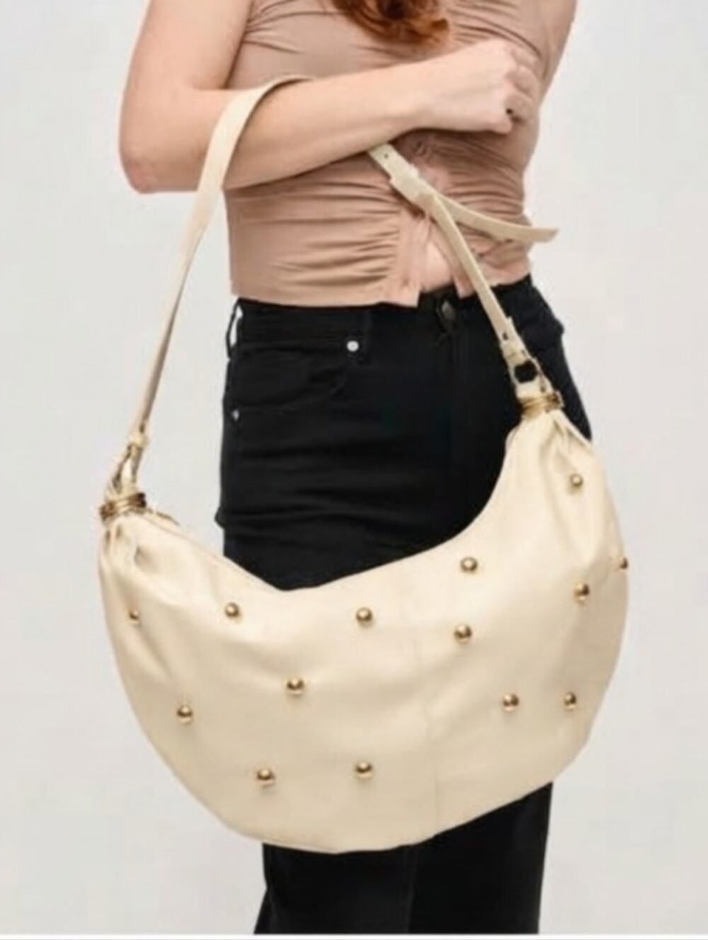 NEW URBAN EXPRESSION women's Bianca Hobo bag in Cream